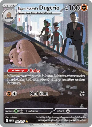 Team Rocket's Dugtrio #239 · Ascended Heroes Pokémon card