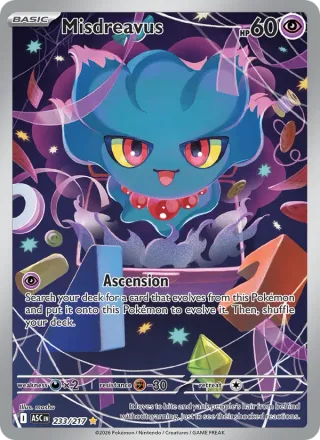 Misdreavus #233 · Ascended Heroes Pokémon card