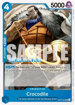 Crocodile (ST15 - ST20 Release Event Pack) #OP07-040-st15-st20-release-event-pack · One Piece Promotion Cards One Piece card