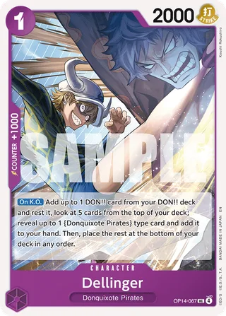 Dellinger #OP14-067 · The Azure Sea's Seven One Piece card