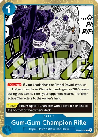 Gum-Gum Champion Rifle #EB01-028 · Extra Booster: Memorial Collection One Piece card