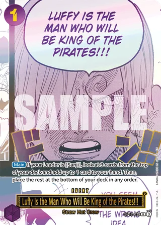 Luffy Is the Man Who Will Be King of the Pirates!!! (Japanese Version 3rd Anniversary Set) #OP12-079-japanese-version-3rd-anniversary-set · One Piece Promotion Cards One Piece card