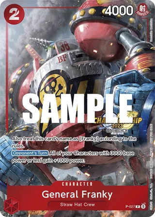 General Franky (CS 2023 Event Pack) #P-027-cs-2023-event-pack · One Piece Promotion Cards One Piece card