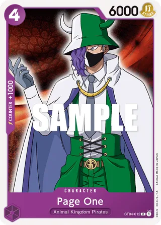 Page One #ST04-012 · ST-04: Starter Deck 4 Animal Kingdom Pirates One Piece card