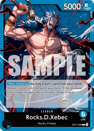 Rocks.D.Xebec #OP17-039 · The World's Strongest Warriors One Piece card