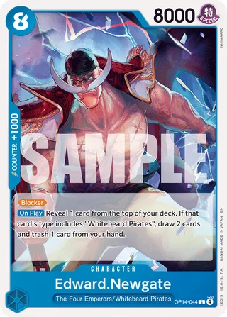 Edward.Newgate #OP14-044 · The Azure Sea's Seven One Piece card