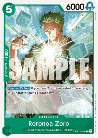 Roronoa Zoro #OP10-038 · Royal Blood One Piece card
