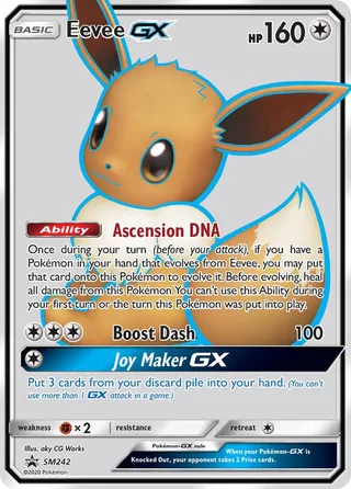 Eevee GX #SM242 · SM Black Star Promos Pokémon card