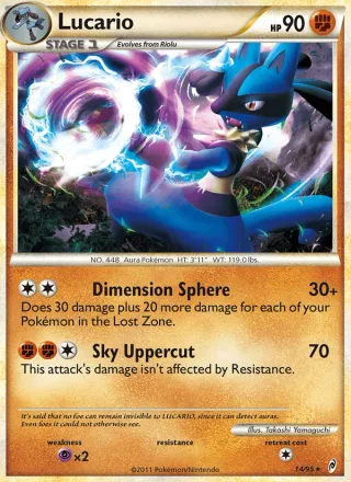 Lucario #14 · Call of Legends Pokémon card