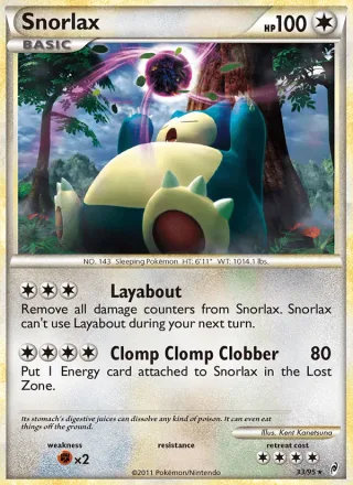 Snorlax #33 · Call of Legends Pokémon card
