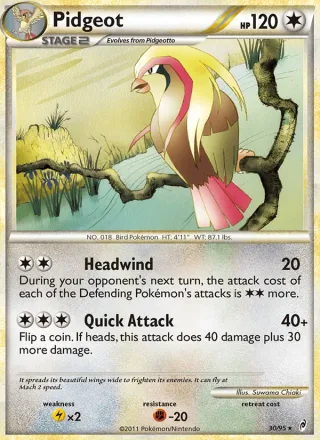 Pidgeot #30 · Call of Legends Pokémon card