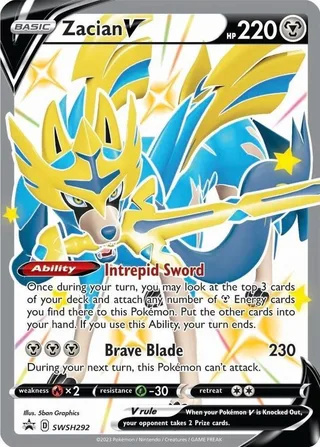 Zacian V #SWSH292 · SWSH Black Star Promos Pokémon card