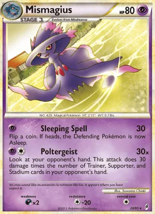 Mismagius #28 · Call of Legends Pokémon card