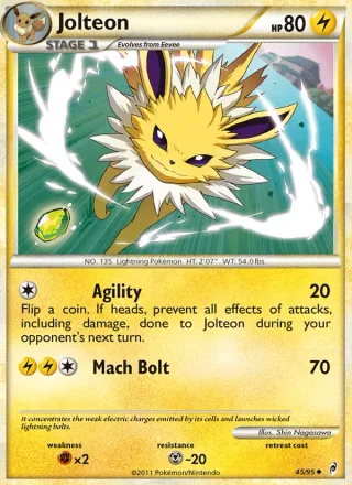 Jolteon #45 · Call of Legends Pokémon card
