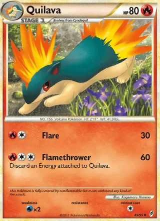 Quilava #49 · Call of Legends Pokémon card