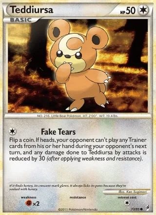 Teddiursa #73 · Call of Legends Pokémon card