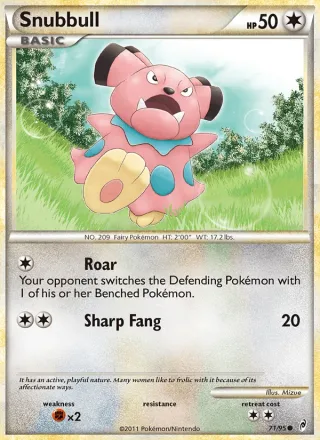 Snubbull #71 · Call of Legends Pokémon card