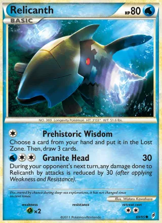 Relicanth #69 · Call of Legends Pokémon card