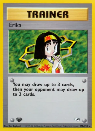 Erika #100 · Gym Heroes Pokémon card