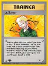 Lt. Surge · Gym Heroes Pokémon card