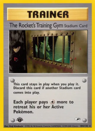 The Rocket's Training Gym #104 · Gym Heroes Pokémon card
