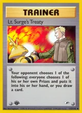 Lt. Surge's Treaty · Gym Heroes Pokémon card