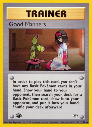 Good Manners #111 · Gym Heroes Pokémon card