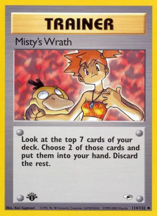 Misty's Wrath #114 · Gym Heroes Pokémon card