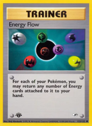 Energy Flow #122 · Gym Heroes Pokémon card