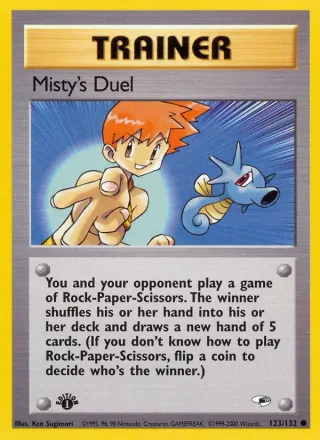 Misty's Duel #123 · Gym Heroes Pokémon card