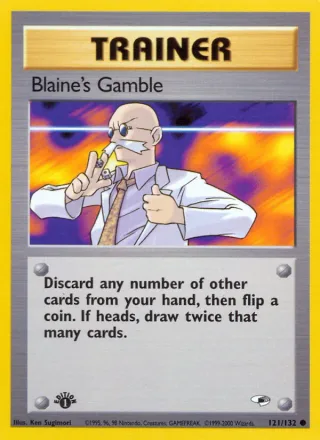 Blaine's Gamble #121 · Gym Heroes Pokémon card