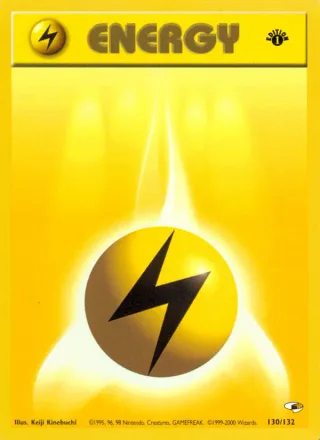 Lightning Energy #130 · Gym Heroes Pokémon card