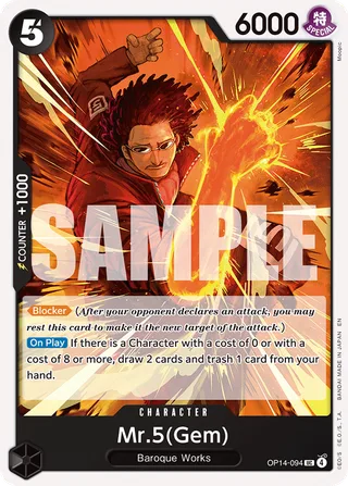 Mr.5(Gem) #OP14-094 · The Azure Sea's Seven One Piece card