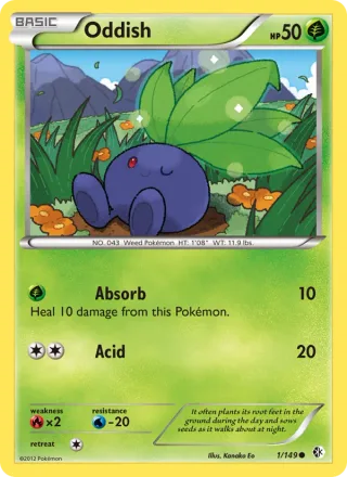 Oddish #1 · Boundaries Crossed Pokémon card