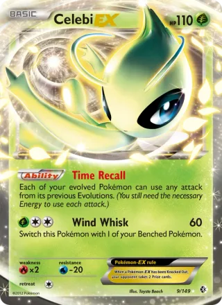 Celebi-EX #9 · Boundaries Crossed Pokémon card