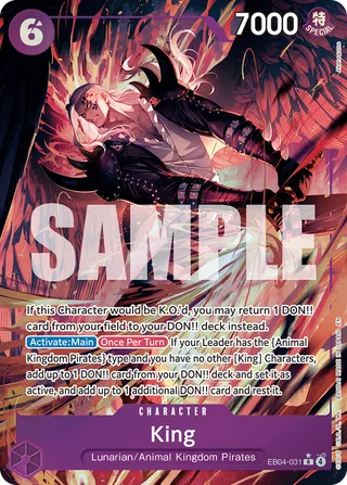 King (Alternate Art) #EB04-031-alternate-art · The Azure Sea's Seven One Piece card