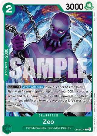 Zeo #OP06-028 · Wings of the Captain Pre-Release Cards One Piece card