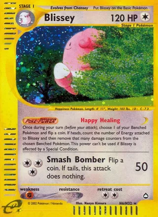 Blissey #H06 · Aquapolis Pokémon card