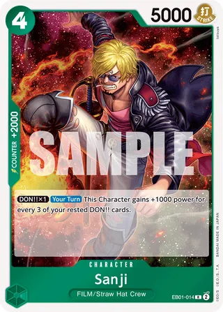 Sanji #EB01-014 · Extra Booster: Memorial Collection One Piece card