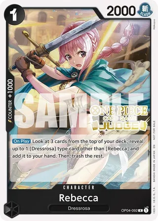 Rebecca (Judge Pack Vol. 6) #OP04-092-judge-pack-vol-6 · One Piece Promotion Cards One Piece card