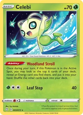 Celebi #3 · Shining Fates Pokémon card