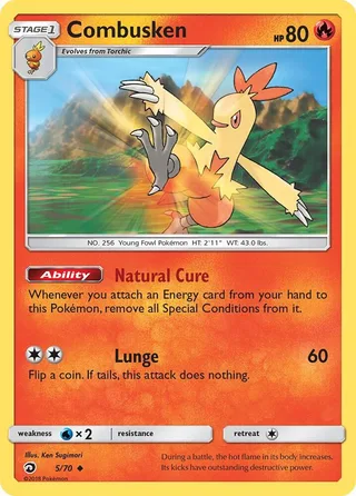 Combusken #5 · Dragon Majesty Pokémon card