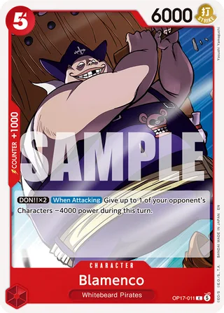 Blamenco #OP17-011 · The World's Strongest Warriors One Piece card