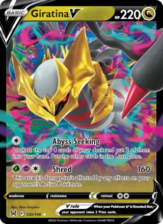 Giratina V #130 · Lost Origin Pokémon card