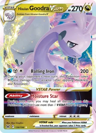 Hisuian Goodra VSTAR #136 · Lost Origin Pokémon card