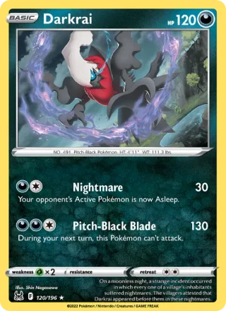 Darkrai #120 · Lost Origin Pokémon card