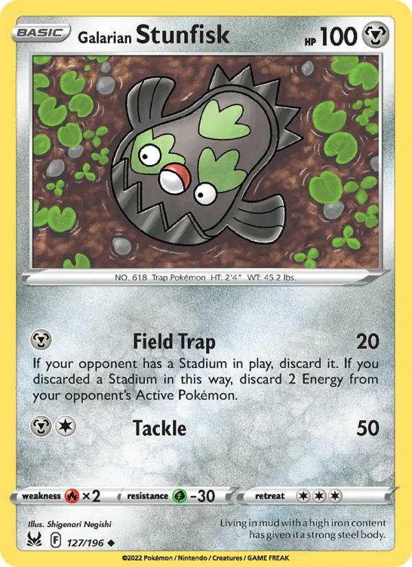 Galarian Stunfisk full card art