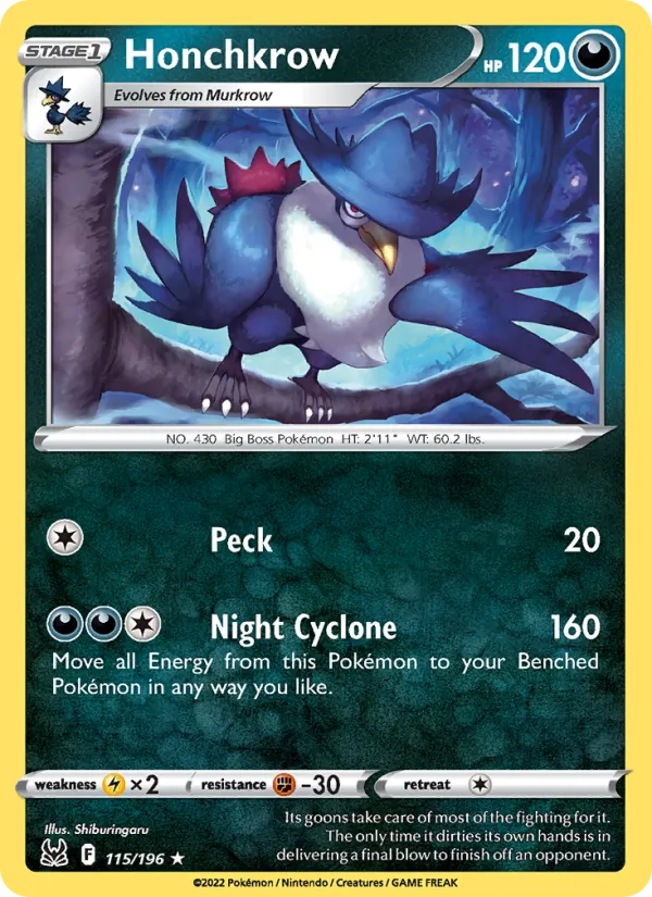 Honchkrow full card art