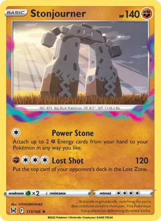 Stonjourner #111 · Lost Origin Pokémon card