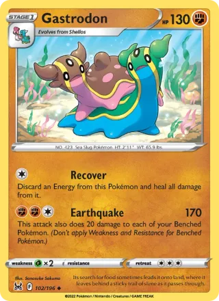 Gastrodon #102 · Lost Origin Pokémon card